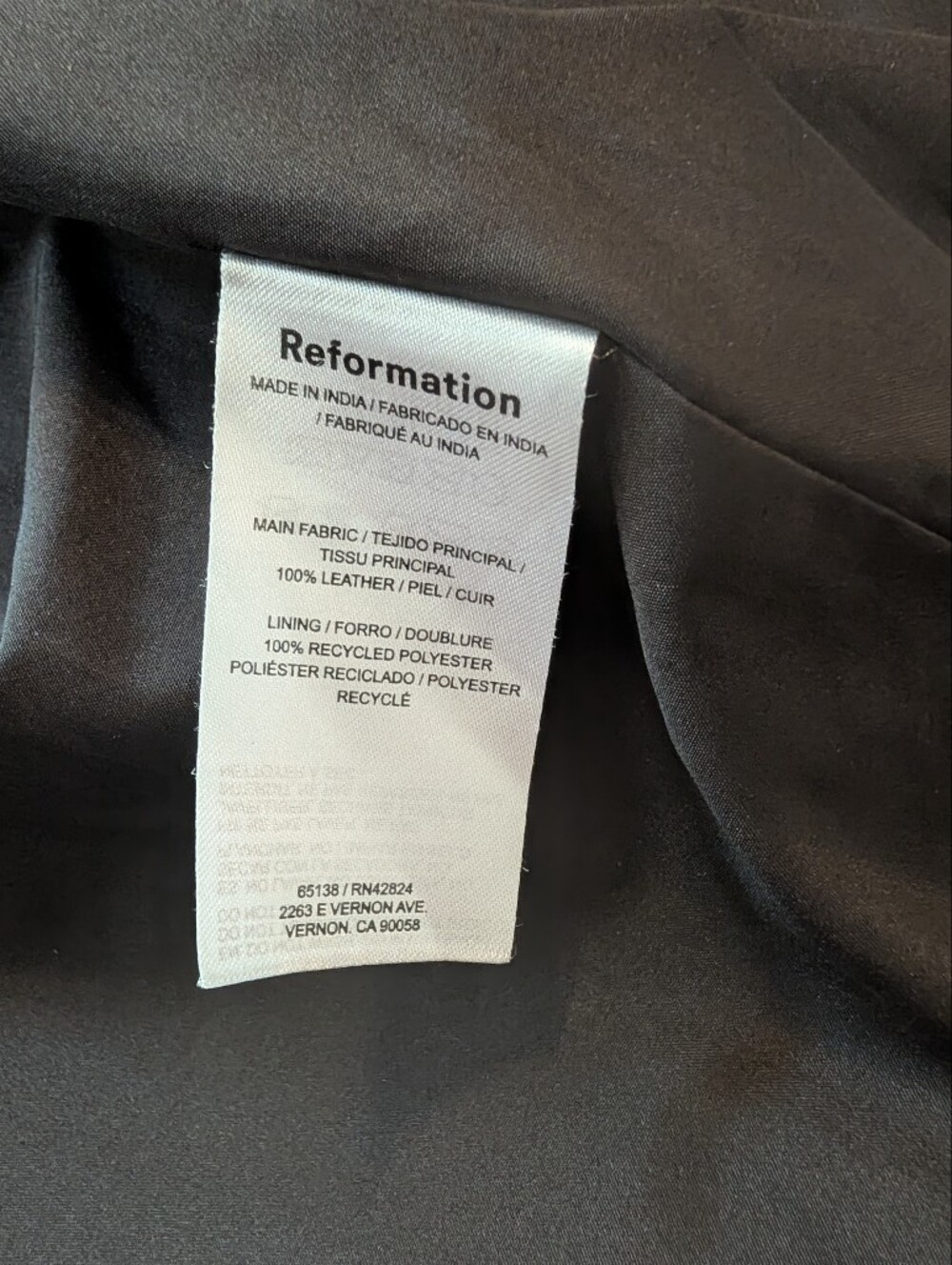 Reformation Veda Bennet Oversized Leather Bomber - Picture 3 of 9